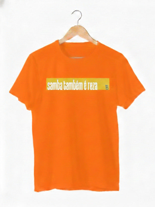 CAMISETA SAMBA TAMBEM E REZA