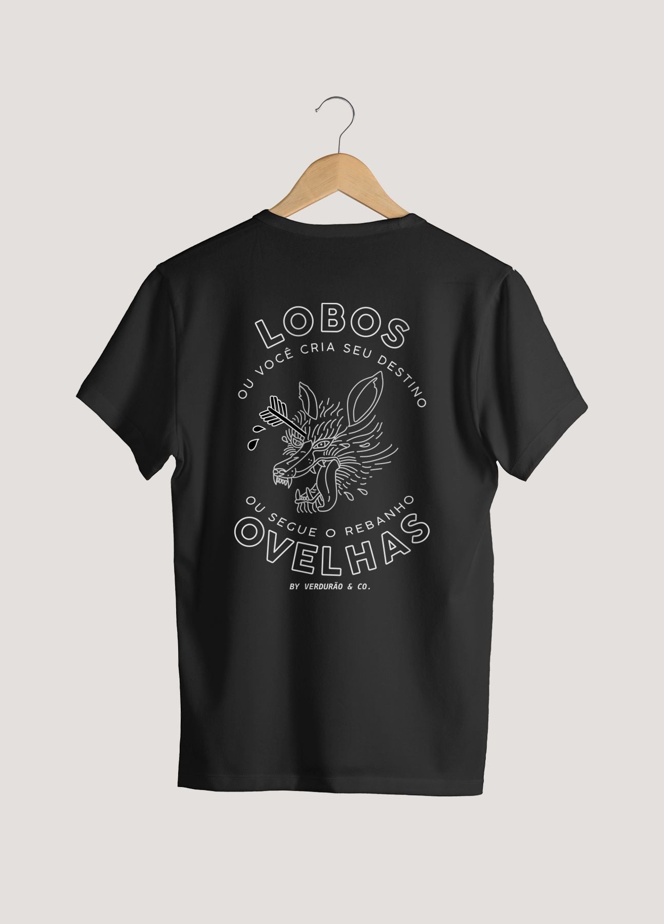 Camiseta Tradicional Algodão Lobos E Ovelhas Unissex