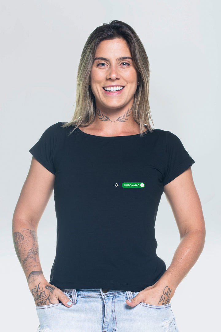 BABY LOOK MODO AVIAO