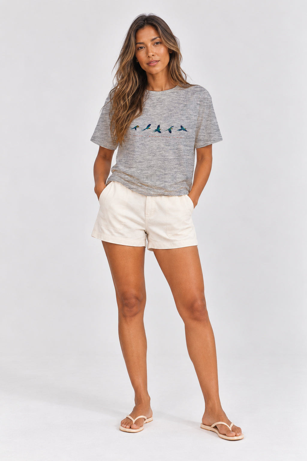 Camiseta Tradicional Algodão Arara Linhas Unissex