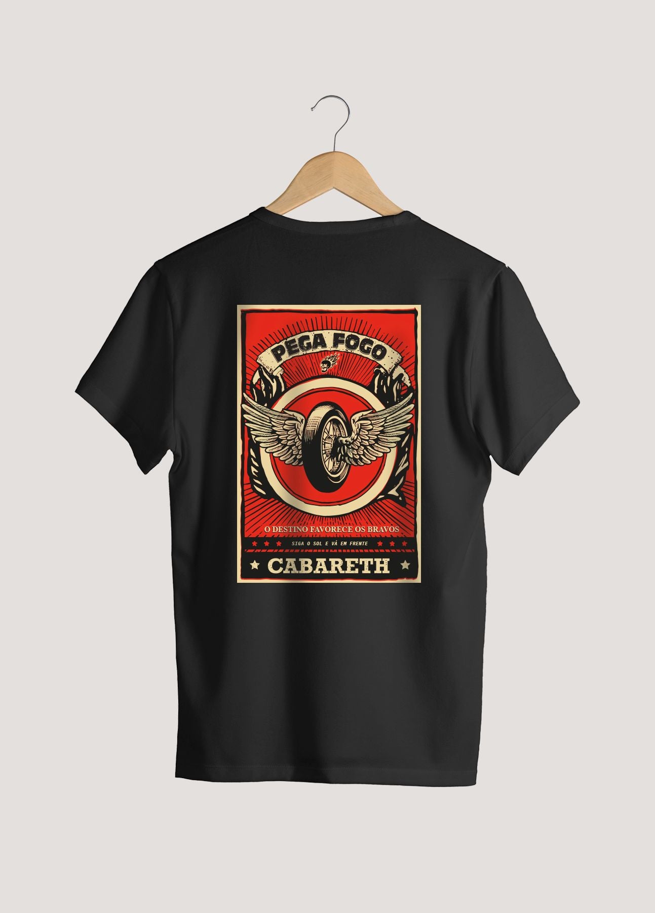 Camiseta Tradicional Algodão Pega Fogo Cabareth Unissex