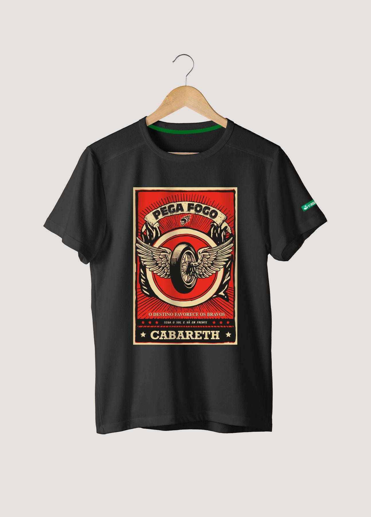 Camiseta Tradicional Algodão Pega Fogo Cabareth Unissex