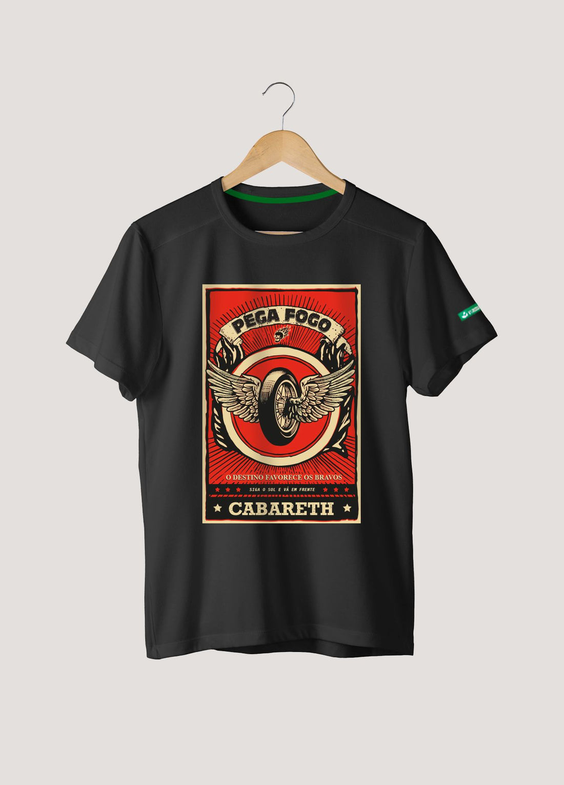 Camiseta Tradicional Algodão Pega Fogo Cabareth Unissex