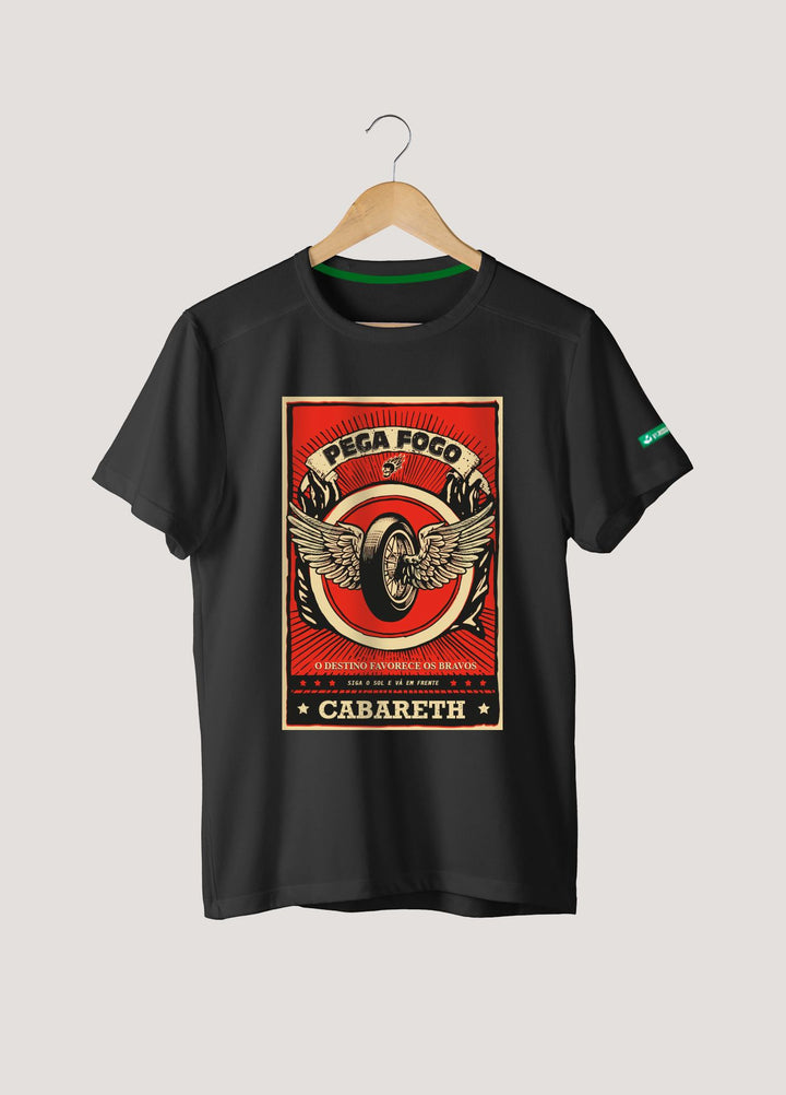 Camiseta Tradicional Algodão Pega Fogo Cabareth Unissex