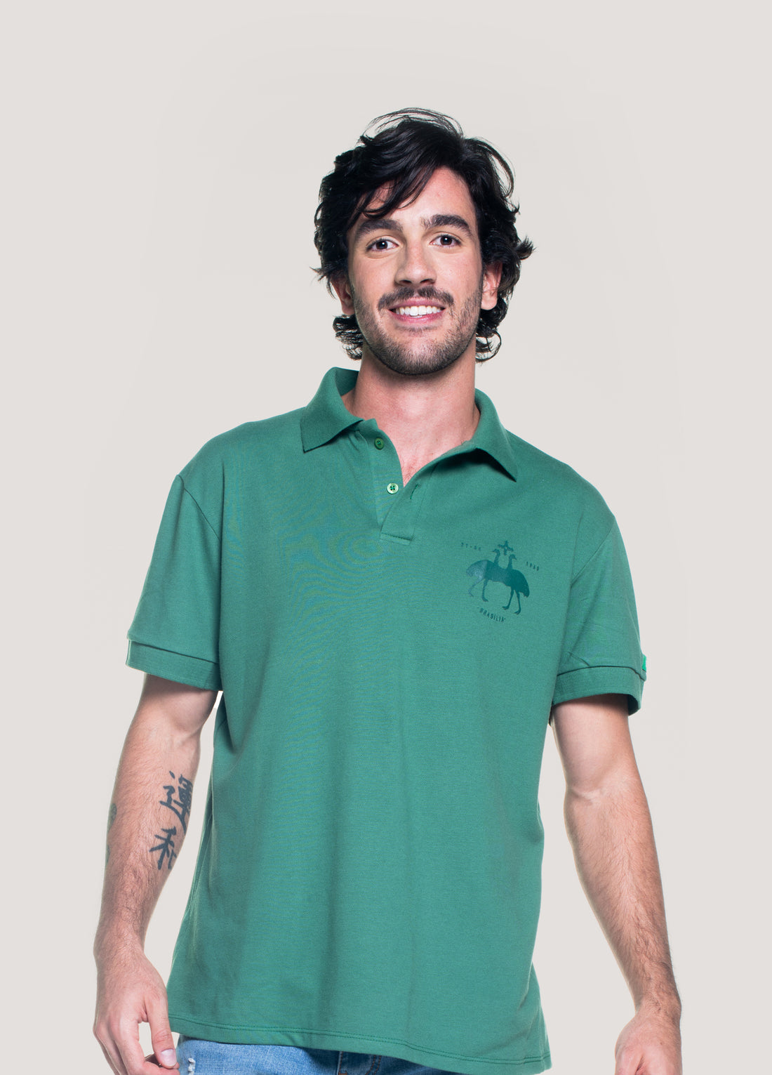 CAMISETA POLO BRASAO EMAS