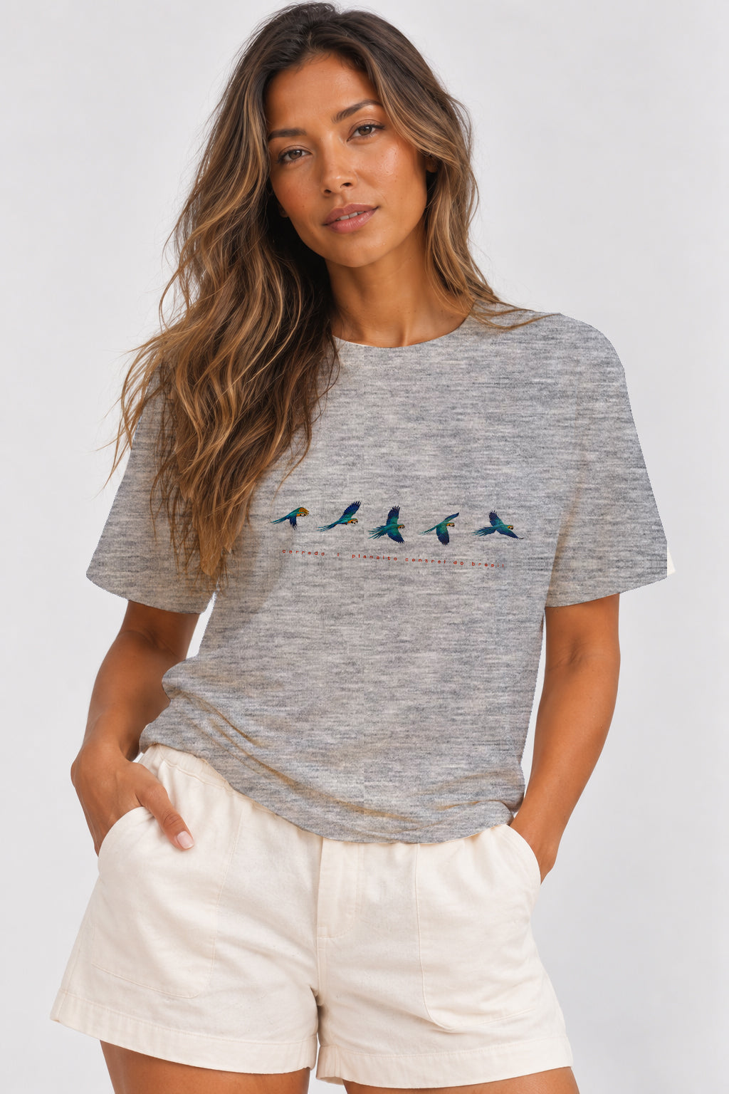 Camiseta Tradicional Algodão Arara Linhas Unissex
