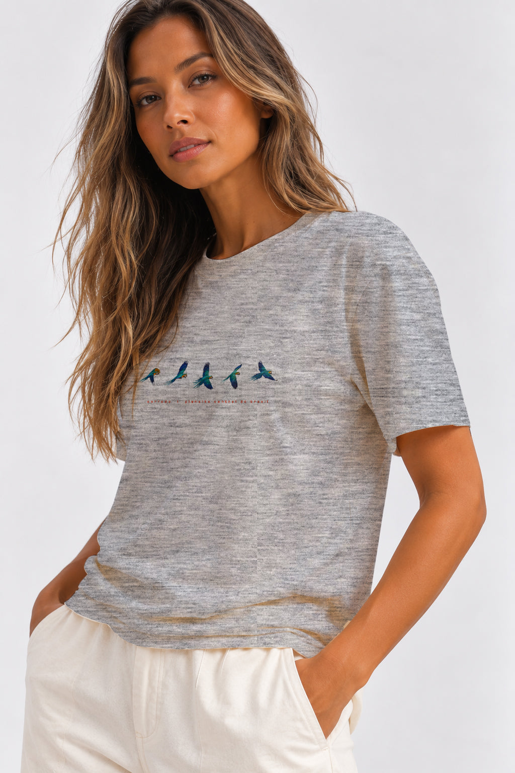Camiseta Tradicional Algodão Arara Linhas Unissex