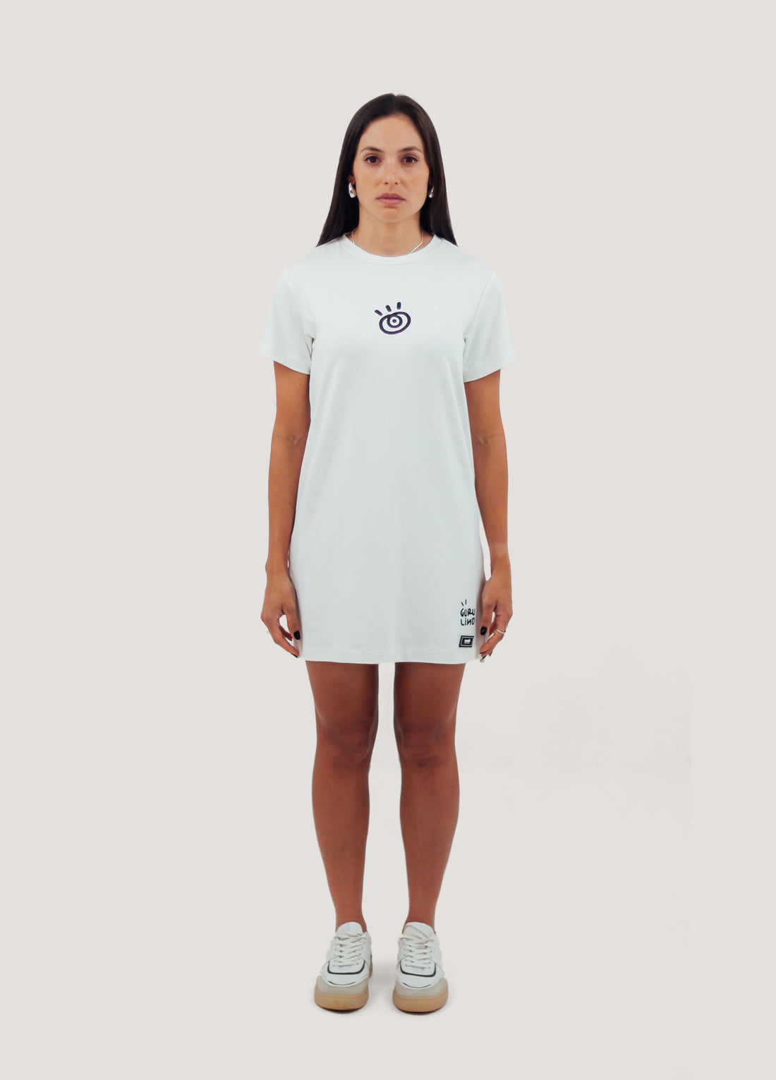 Vestido Curto Moletom Gurulino Olho