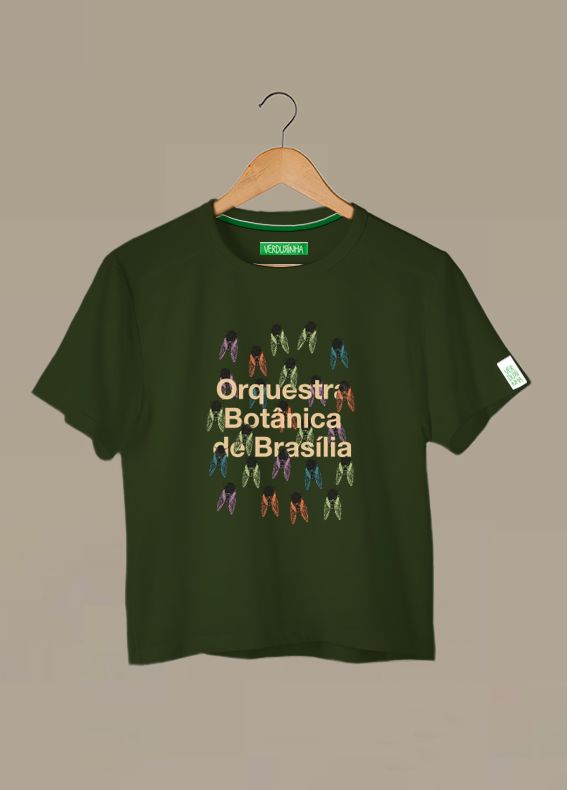 Camiseta Tradicional Algodão Orquestra Botânica de Brasília Verdurinha