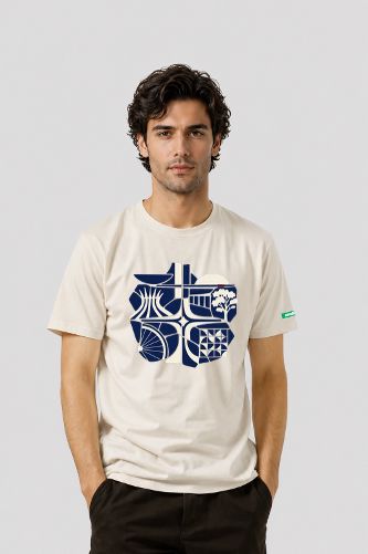 Camiseta Tradicional Algodão Brasília em Duas Distâncias Unissex