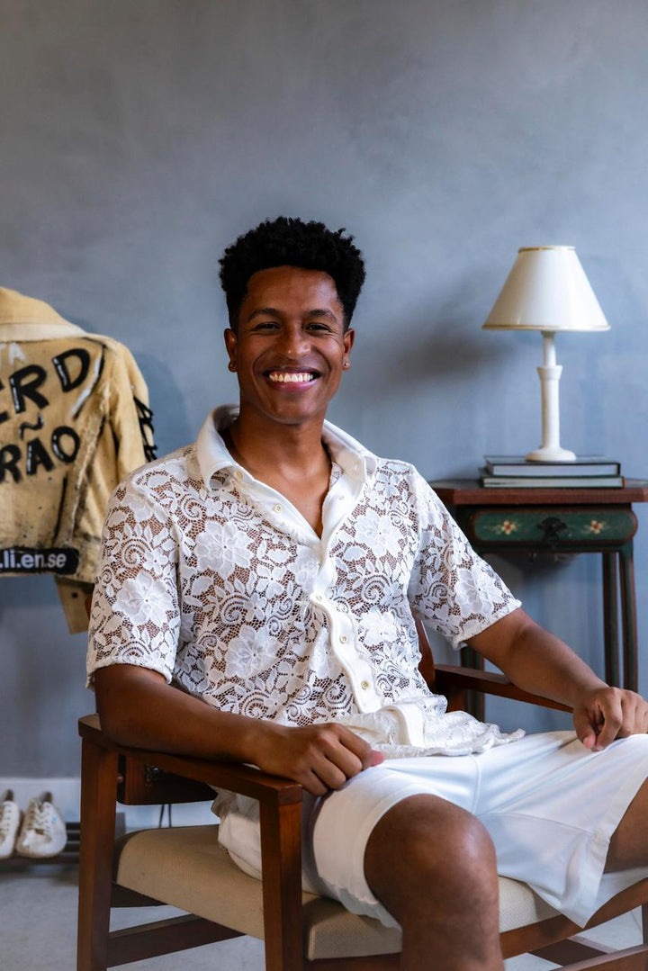 CAMISA MANGA CURTA RENDA | CHUVA