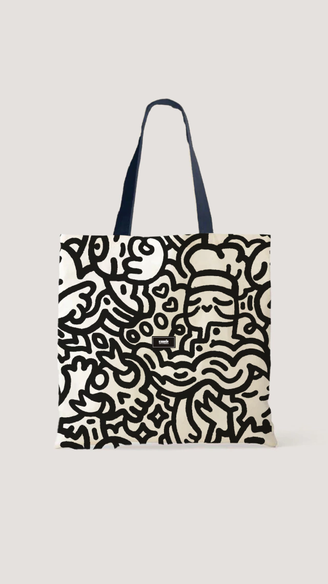 ECOBAG GURULINO | DOODLE P&B